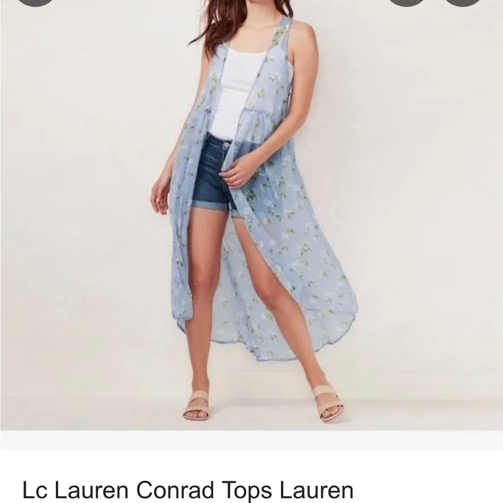 Sheer floral duster